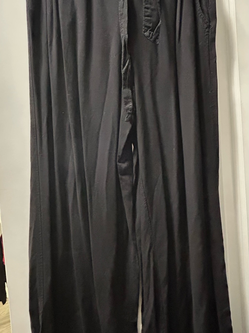 a.n.a Black Wide-Leg Drawstring Pants